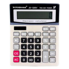 12 Haneli Geniş LCD Ekran, Pilli Büyük Düğmeli Hesap Makinesi (4944)