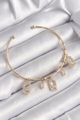 Pirinç Gold Renk Zirkon Taşlı Messika Model Kadın Bileklik - TJ-BB6569