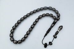 Oltu Taşı Örgü Model İşlemeli Tespih