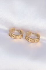 316L Çelik Gold Renk Model Halka Küpe - TJ-BKP9004