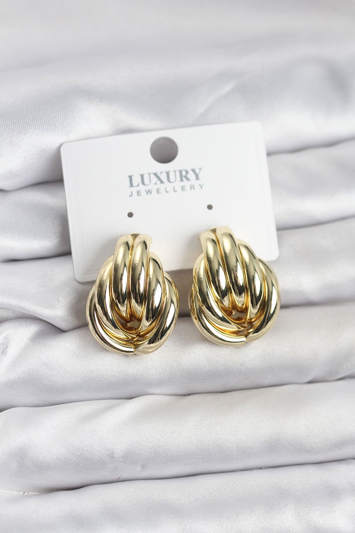 Pirinç Gold Renk Vintage Kadın Küpe - TJ-BKP11627