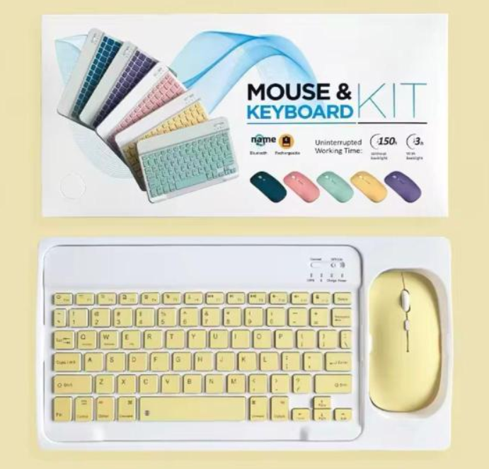 ZR20Km Sarı Kablosuz Klavye Mouse Set