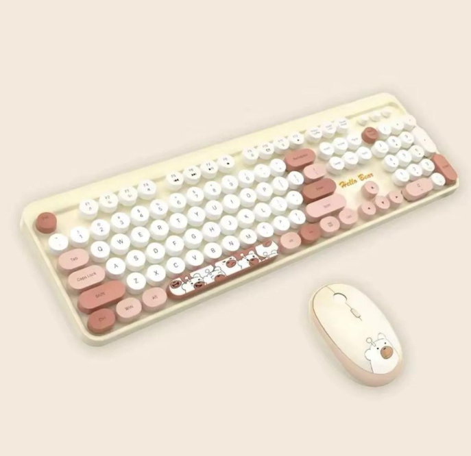 Hello Bear Sütlü Çay Klavye Mouse Set