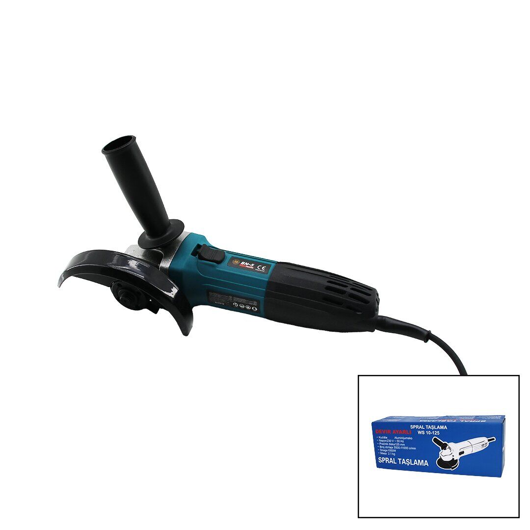 KUTULU   DEVİR AYARLI   1000W  SPRAL TAŞLAMA  125MM - 5500/11000/minute WS-10-125 (4944)