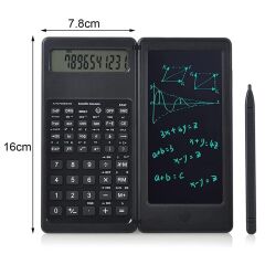 Silinebilir LCD Yazı Tabletli,Kalemli Katlanabilir Bilimsel Hesap Makinesi (4944)