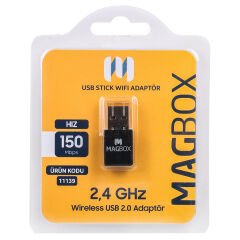 MAGBOX USB STICK MİNİ 802.11N WİFİ 7601 CHIPSET 2.4GHZ 150 MBPS IP UYDU ALICILARI İLE UYUMLU (4944)