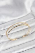 Dorika Model Pirinç Gold Renk Kadın Bileklik - TJ-BB8249