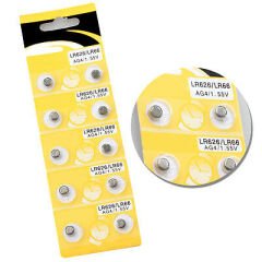Saat Pili - Düğme Pil 10lu Paket LR626-LR66 AG4-1.55V (4944)