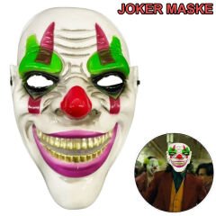 Delirten Gülüş Psikopat Palyaço Temalı Joker Maskesi (4944)