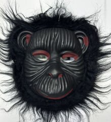 Orangutan Maskesi - Maymun Maskesi - Goril Maskesi Yetişkin Çocuk Uyumlu Siyah Renk Model 4 (4944)