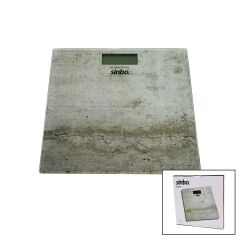 DİJİTAL - PİLLİ  CAM BANYO BASKÜLÜ  LCD EKRAN - SICAKLIK GÖSTERGELİ   180KG/50GR   28X28CM  SBS-4465 (4944)