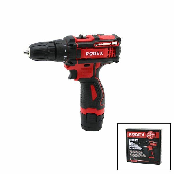 2 KADEME HIZ - VİTESLİ   ŞARJLI  MATKAP  0-350 / 0-1350 RPM   12V / 1.3A LI-ION RDX-3320 (4944)