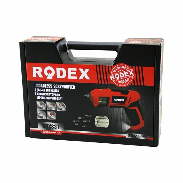 ŞARJÖRLÜ MODEL 12PCS BİTS UÇ ŞARJLI VİDALAMA- TORNAVİDA RPM 2303.6V DC-1.5A Lİ-ION1/4 İNÇ 6.35MMPLS.ÇANTA RDX-331 (4944)