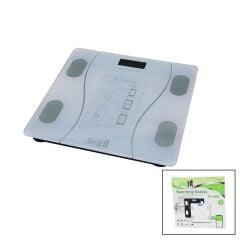 BLUETOOTH -VÜCUT ANALİZLİ DİJİTAL BASKÜL TERAZİ 180KG/50G YAĞ -SU -KAS ORAN -BMI -ODA ℃ TF-1075 (4944)