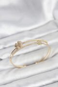 Pirinç Gold Renk Yonca Model Kadın Bileklik - TJ-BB8265