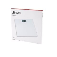 SİNBO SBS-4451 DİJİTAL - PİLLİ BEYAZ CAM BANYO BASKÜL TERAZİ TARTI LCD EKRAN 180KG/100GR 26X26CM (4944)