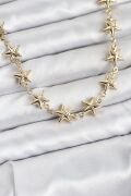 Yıldız Model Pirinç Gold Renk Kadın Kolye - TJ-BKO10823