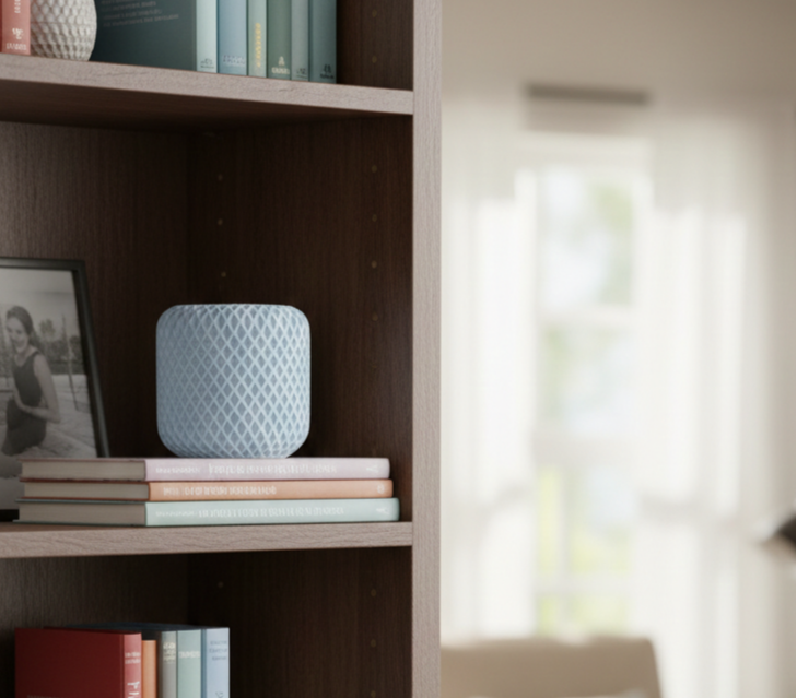 Modern Desenli Seramik Saksı, Kalemlik – Minimal Dekoratif Bitki Saksısı, Kalemlik (Açık Mavi)