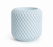 Modern Desenli Seramik Saksı, Kalemlik – Minimal Dekoratif Bitki Saksısı, Kalemlik (Açık Mavi)