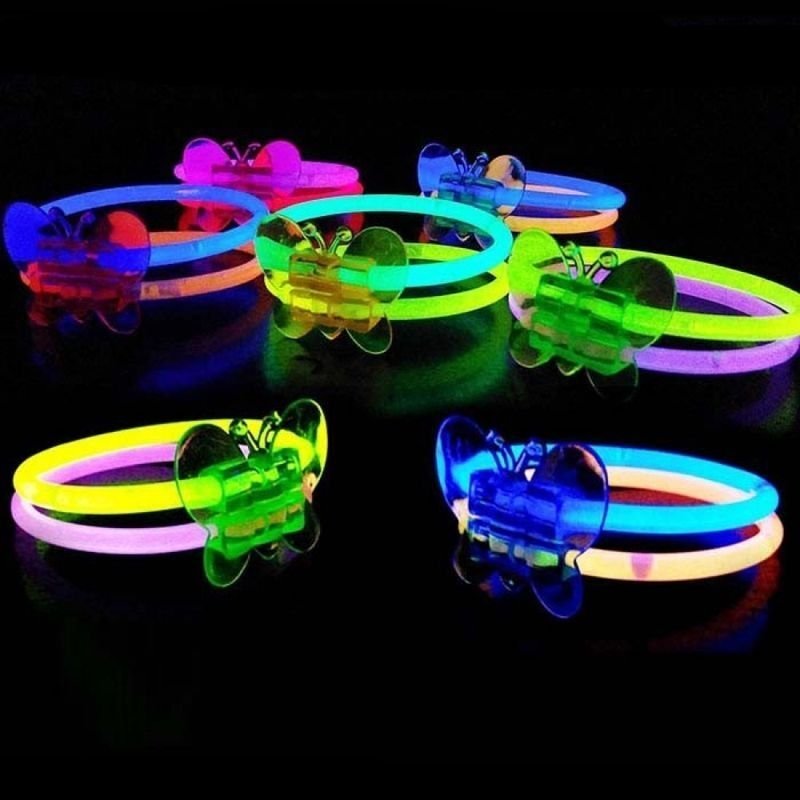 Kelebekli Glow Stick Bileklik 12 Adet