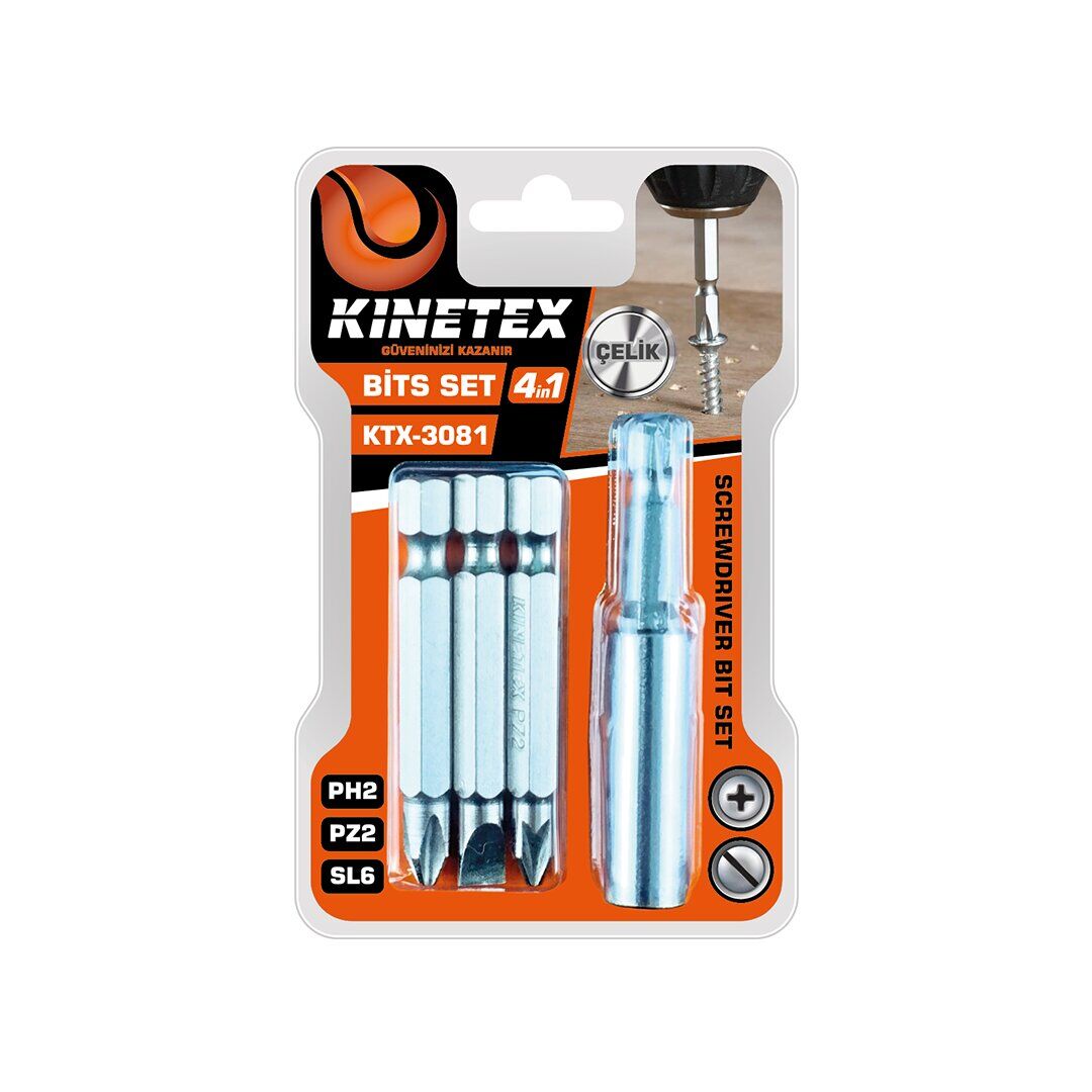 4PCS - PH2-PZ2-SL6  BİTS UÇ SET (4944)
