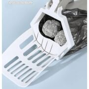 Kullanışlı Elekli Kedi Kum Küreği - Hijyenik Poşetli Tasarım