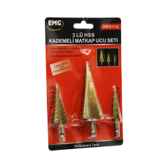 3 PARÇA  HSS KADEMELİ MATKAP UCU SET (4944)