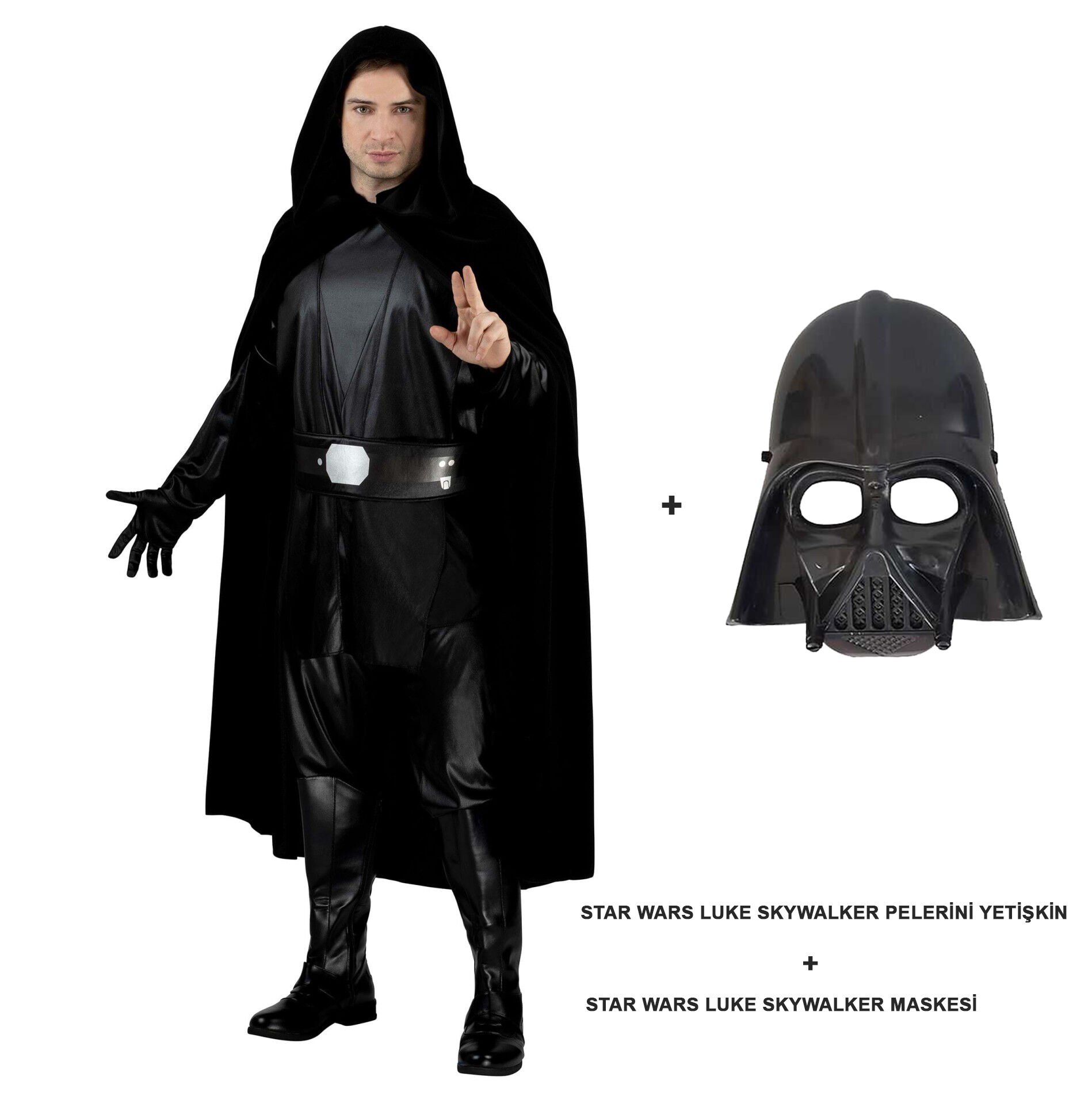 Star Wars Luke Skywalker Pelerini Yetişkin Ve Maskesi (4944)