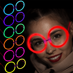 Glow Stick Parti Gözlüğü Glow Partisi Yuvarlak Şekilli Fosforlu Gözlük 6 Adet (4944)