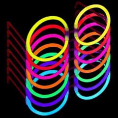 Glow Stick Parti Gözlüğü Glow Partisi Yuvarlak Şekilli Fosforlu Gözlük 6 Adet (4944)