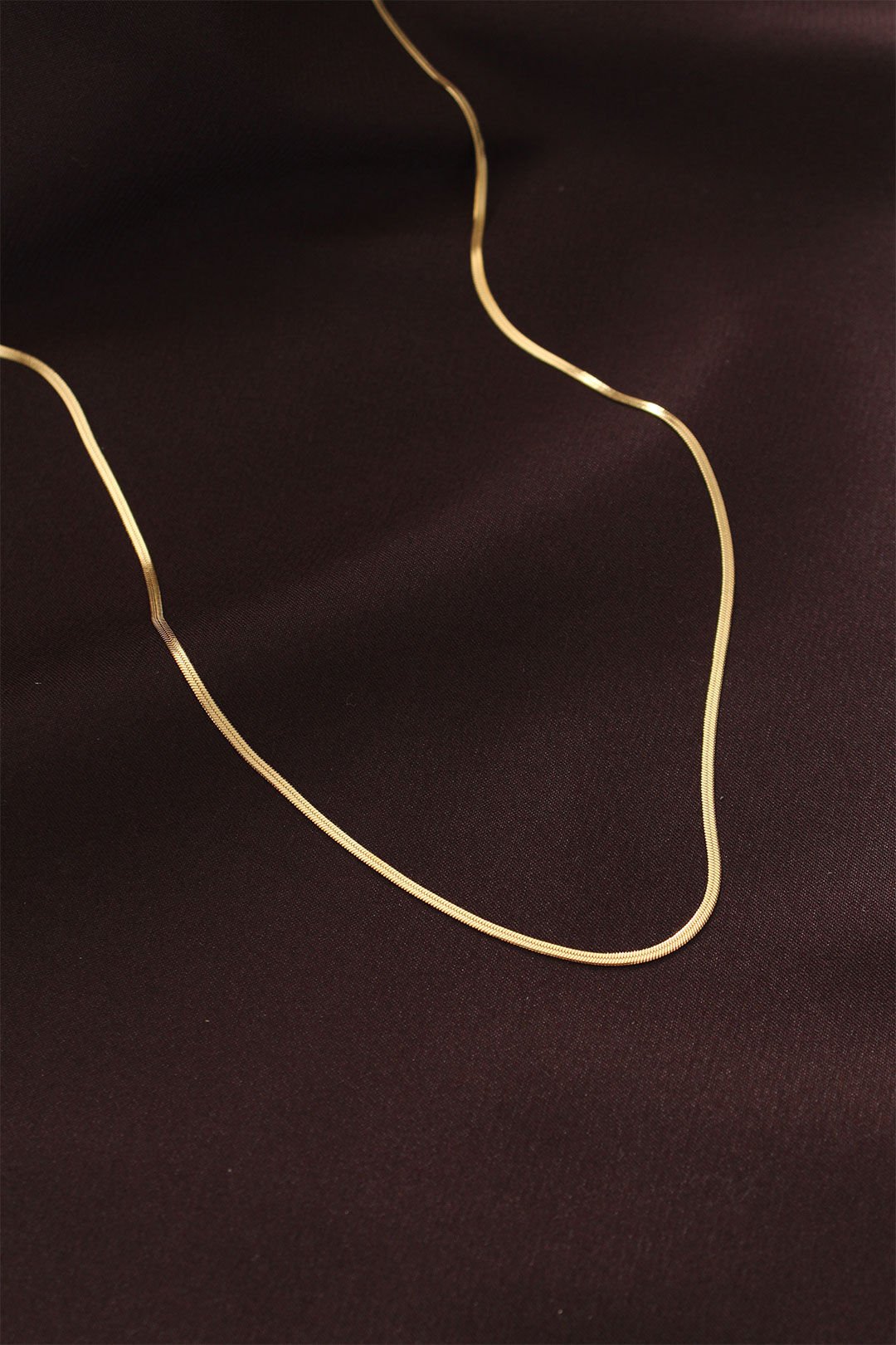 Çelik Gold Renk 60 cm İnce İtalyan Zincir Kolye - TJ-BKO6227