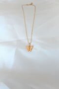 Gold Kaplama Sarı Renk Sedefli Kelebek Kolye - TJ-BKO6439