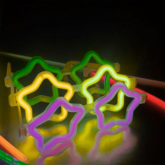 Yıldız Glow Gözlük - Yıldız Şekilli Glow Stick Gözlüğü - Glow Partisi Gözlük 12 Adet (4944)