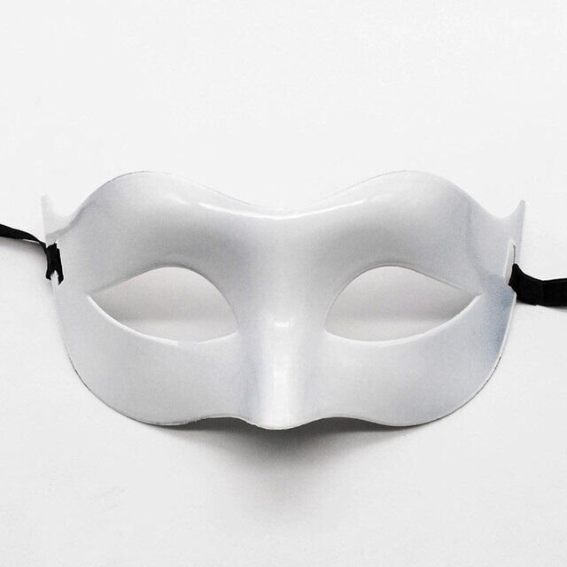 Beyaz Renk Masquerade Kostüm Partisi Venedik Balo Maskesi (4944)