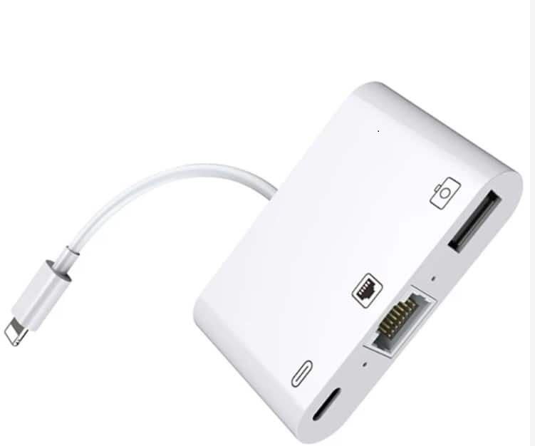 ZR461 Nk107 Lightning Çoklu Ethernet Adaptör