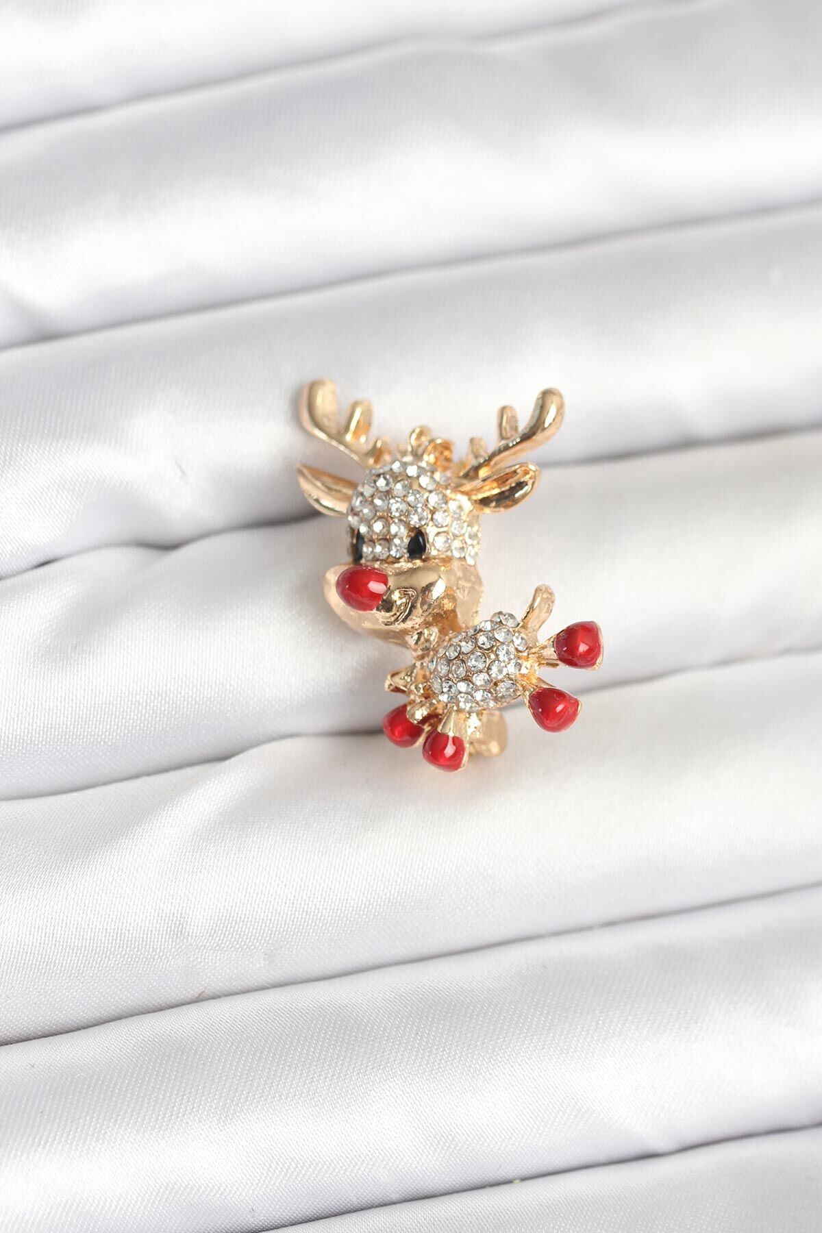 Noel Geyiği Model Yılbaşı Temalı Broş - TJ-BR472