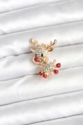 Noel Geyiği Model Yılbaşı Temalı Broş - TJ-BR472