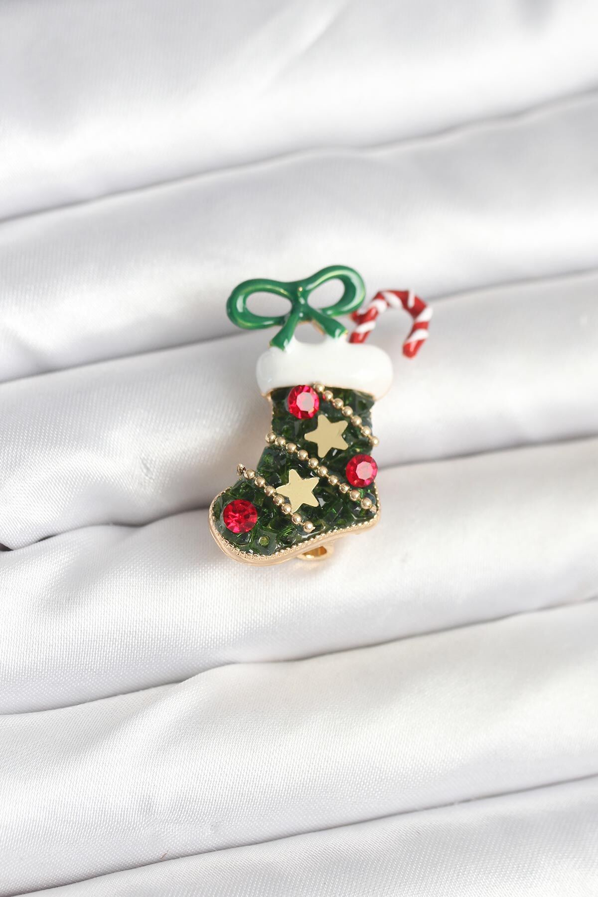 Yılbaşı Çorabı Temalı Broş - TJ-BR474