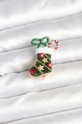 Yılbaşı Çorabı Temalı Broş - TJ-BR474