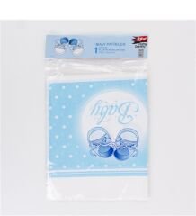 Mavi Patik Yeni Doğum Masa Örtüsü Erkek 120x180 cm