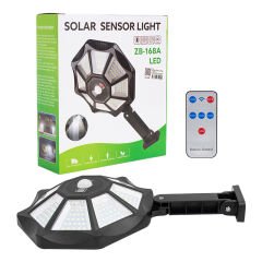 ZB-168A KUMANDALI 3 KADEMELİ 168 SMD LEDLİ SENSÖRLÜ BEYAZ SOLAR AYDINLATMA (4944)