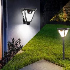 HS-V83 SOLAR SENSÖRLÜ 100 SMD LEDLİ 3 MODLU BAHÇE VE DUVAR LAMBASI (4944)