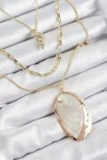 Pirinç Çoklu Zincirli İstiridye Model Gold Renk Kadın Kolye - TJ-BKO10371
