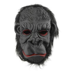 Lateks Goril Maskesi Maymun Maskesi Et Maskesi Orangutan Siyah Saçlı 3 No (4944)