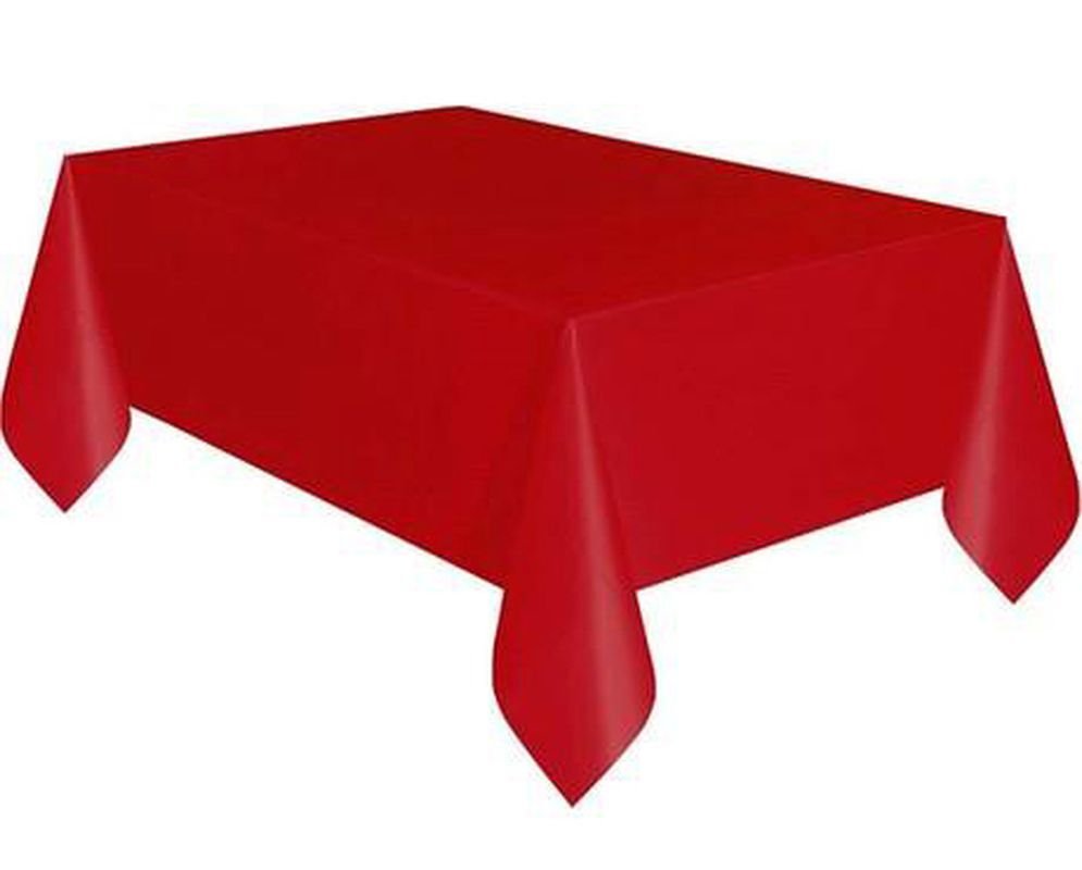 Kırmızı Renk Plastik Masa Örtüsü 120x180 cm