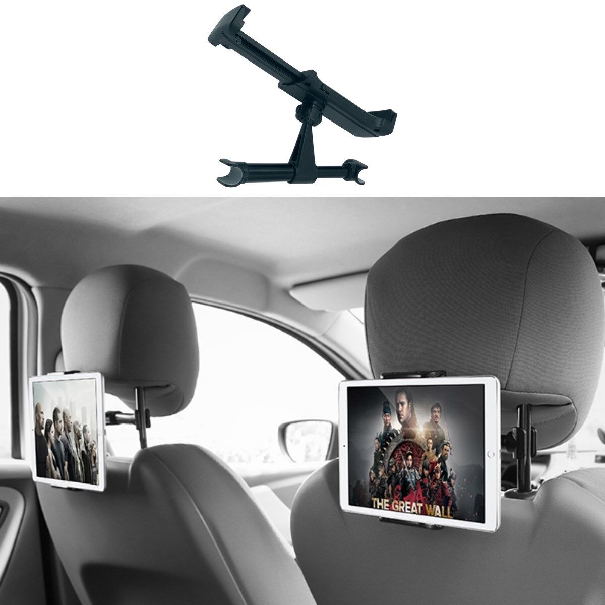 Oto Koltuk Arkası Telefon Tablet Tutucu Ayarlanabilir 360 Derece Dönebilen Pratik Stand (4944)