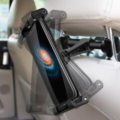 Oto Koltuk Arkası Telefon Tablet Tutucu Ayarlanabilir 360 Derece Dönebilen Pratik Stand (4944)