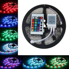 5 Metre Rgb Şerit Led Seti-İç ve Dış Mekan Silikonlu-Tak Çalıştır (4944)
