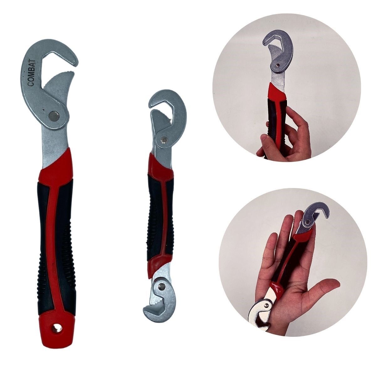 Çok Fonksiyonlu Ergonomik Ayarlanabilir Büyük Küçük Akıllı Pense Anahtar 2li Set (4944)
