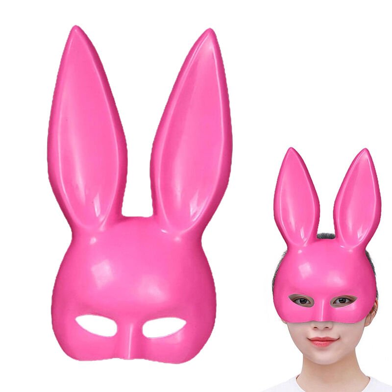 Pembe Renk Ekstra Lüks Uzun Tavşan Maskesi 35x16 cm (4944)